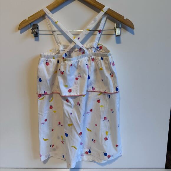 JOULES Girl's Bree Woven Frill Tank Top White Fruit NWT Size 11-12 100% Cotton - Picture 7 of 9